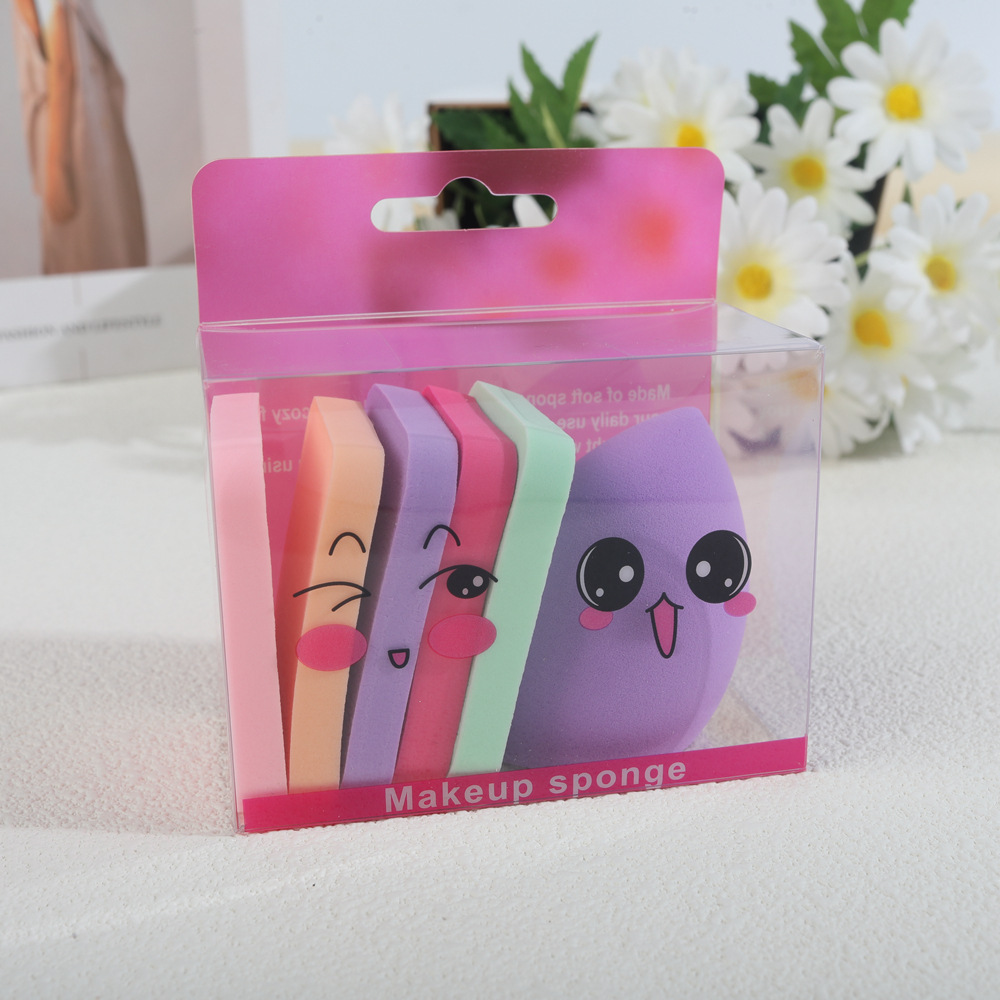 Polvo no comer polvo Q bala almohadilla de aire esponja ultra suave gota de agua huevo de maquillaje oblicuo diferente forma caja líquido de base