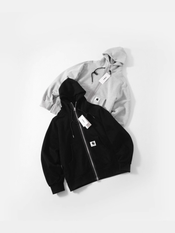 高品质 Sac@i×Car卡哈 拉链帽衫春秋男女日系联名休闲连帽外套|undefined