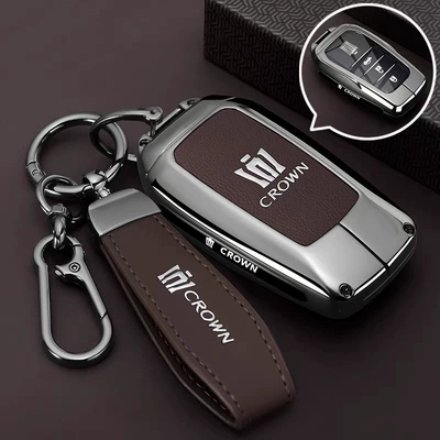 Crown Car Buckle Shell, Static Rod/Key Bag - type-b-key-brown-leather-rope-buckle-hanging-buckle