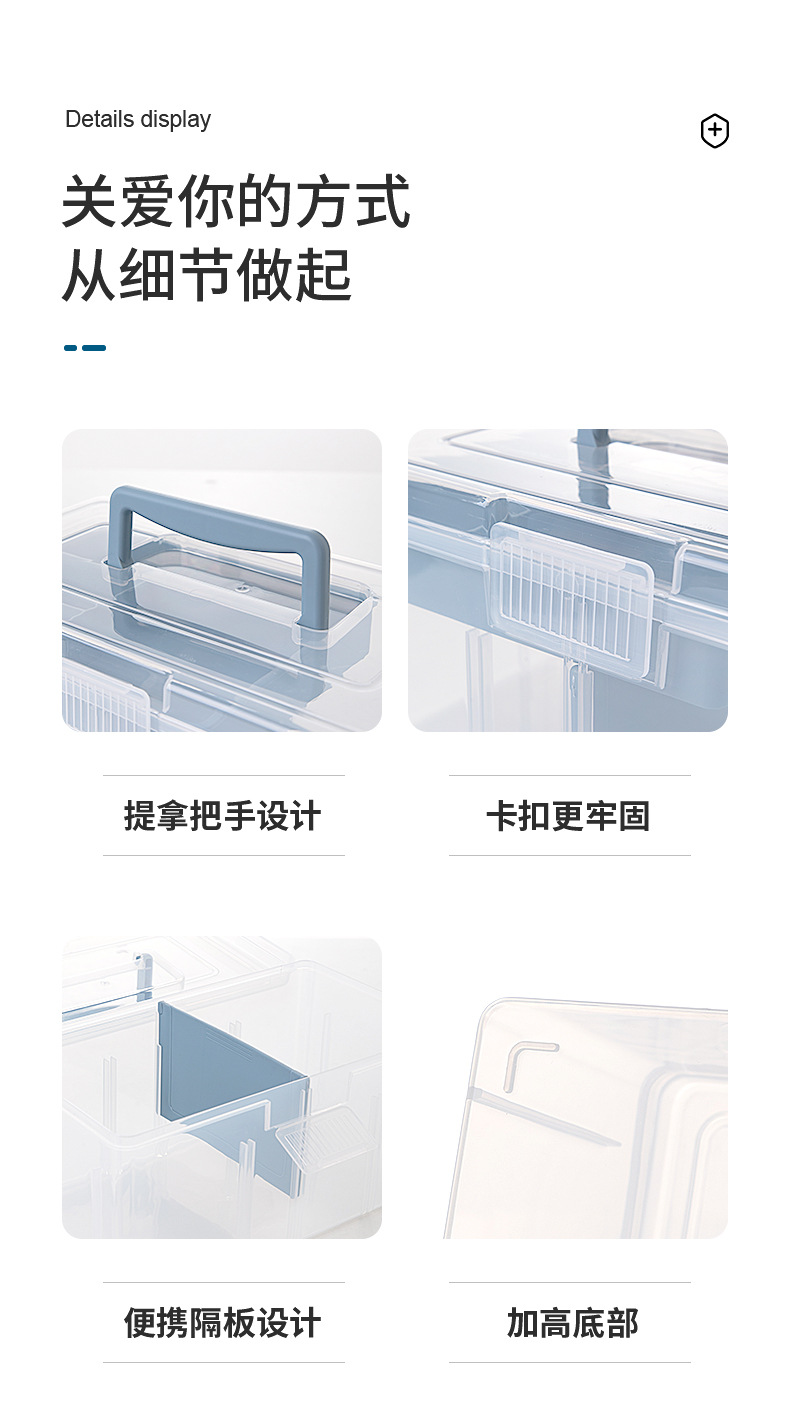 家庭医用药箱收纳家用大容量医疗急救医药箱收纳盒口罩