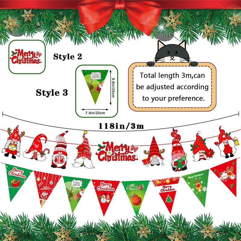 漫画クリスマスフラグショッピングモール店舗レイアウト高齢者クリスマスツリーペンダントフラワーアートクリスマスパーティー装飾バナー|undefined