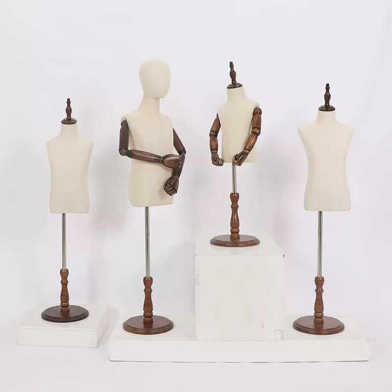 半身模特儿童服装批发衣架子人台道具童装假人橱窗展示架头饰造型