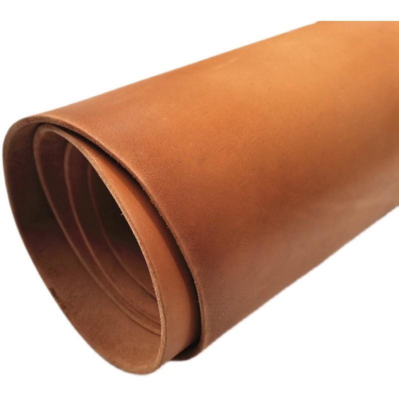 植鞣皮皮料斜挎包钱包黄棕色植鞣革diy霍尔卡包染油蜡疯马皮面料