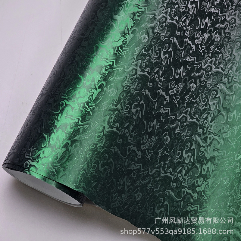 越境新品PET鍛造メッキ元宇宙幽霊金属赤炭素繊維シール内装バックミラーフィルム|undefined