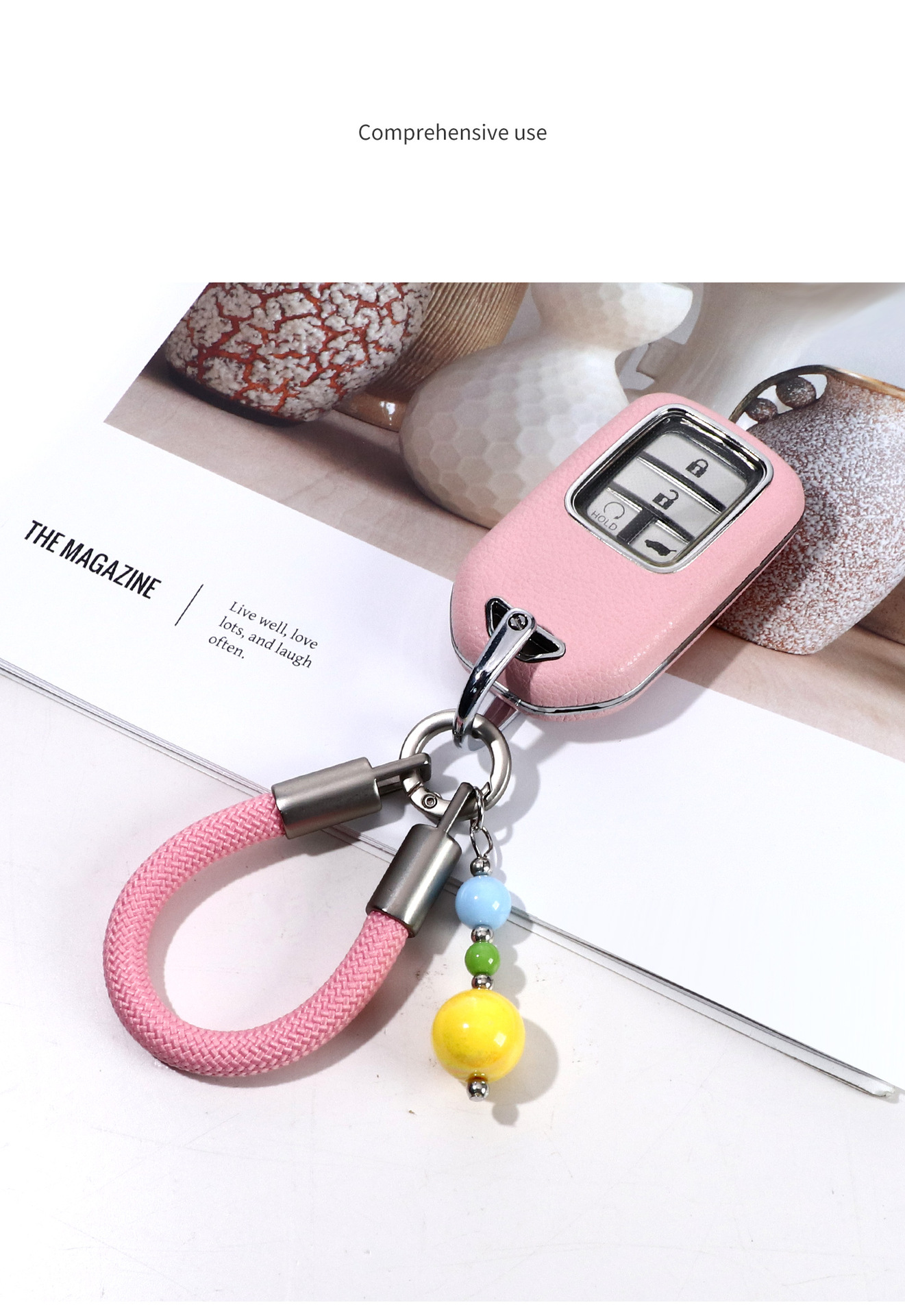 Car Keychain Pendant Lanyard Chain Bracelet 2026 New Model Anti-Loss High-End Simple Creative Rearview Mirror Ornament