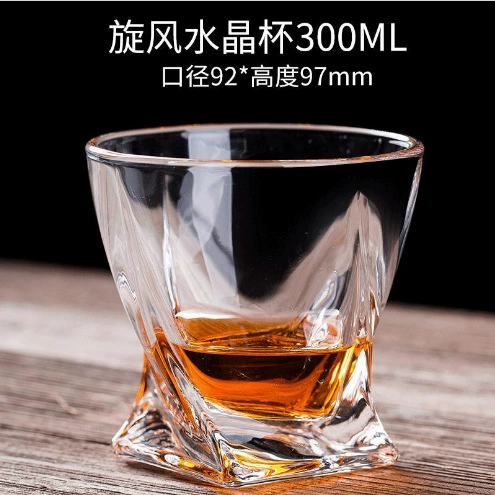 Glass capacious wineglass for whiskey, for karaoke bars