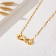 跨境简约百搭不锈钢时尚爆款无限爱永恒8字项链网红项链高级感饰