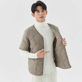 厂家新款批发冬季男士短袖双面轻薄保暖居家棉衣男款棉服上衣2455