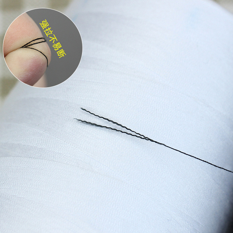 402 hilo de coser de poliéster blanco y negro hilo de pagoda hecho a mano coche plano gran rollo máquina de coser hilo de coser del hogar hilo de coser
