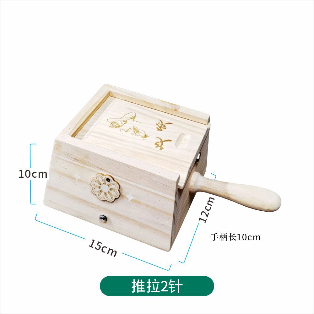 Wooden Moxibustion Box Portable Moxa Warmer with 54 Moxa Cones Smokeless Warming Device in use