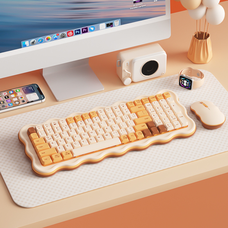 BOW航世mk 98無線キーボードマウスセット外付けノートパソコン女子オフィスタイプ静音USB|undefined