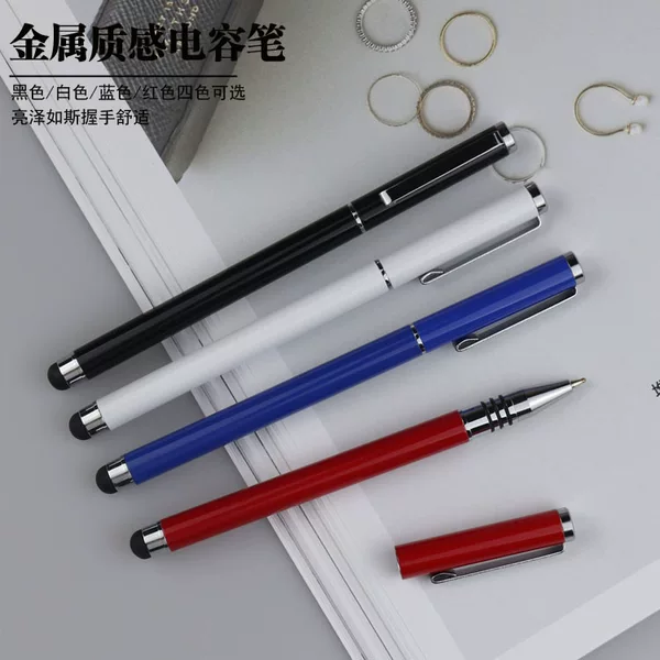 in stock Touch Screen Metal Signature Pen Touch Gel Pen Business Capacitive Handwriting Ball Pen Flat Universal Water Pen