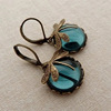 Retro accessory, earrings, wholesale, European style, suitable for import, moonstone