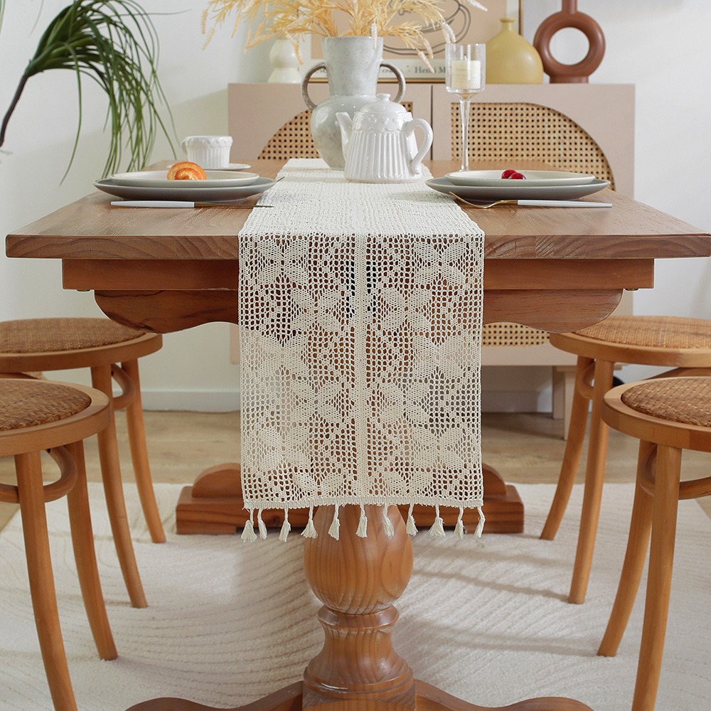 Butterfly flower-square head cotton edge