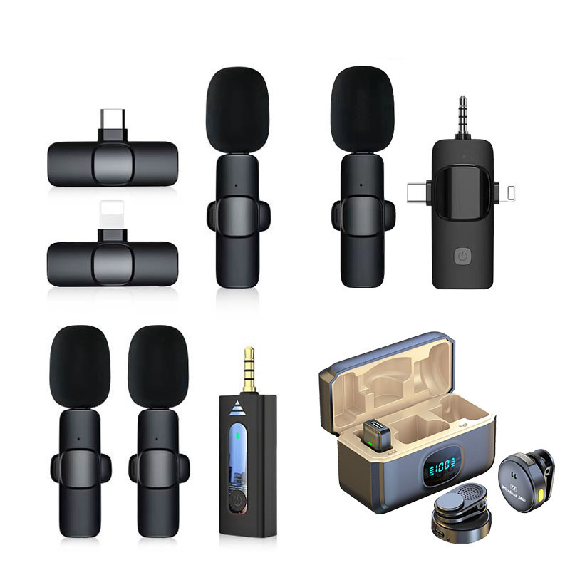 New wireless microphone one-to-two lavaliers mobile phone live broadcast equipment Bluetooth radio microphone wireless lavaliers New wireless microphone one-to-two lavaliers mobile phone live broadcast equipment Bluetooth radio microphone wireless lavaliers