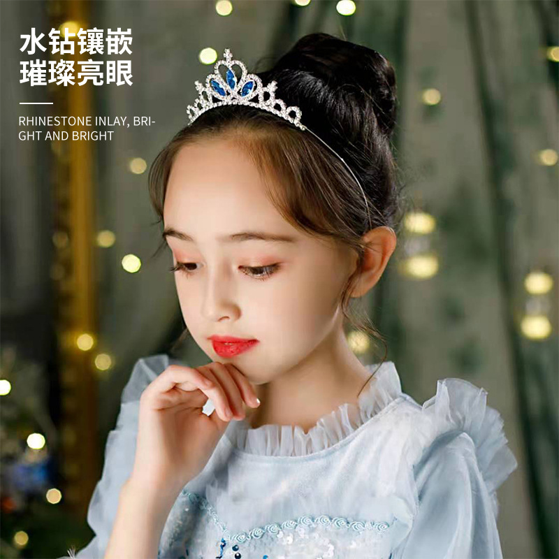 Nuevo frozen princesa mismo estilo corona Aisha aleación tocado Regalo de Cumpleaños accesorios para el cabello corona de niña