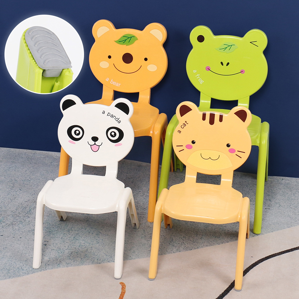 厂家批发卡通可爱加厚塑料椅子幼儿园学习椅儿童可爱靠背椅小凳子
