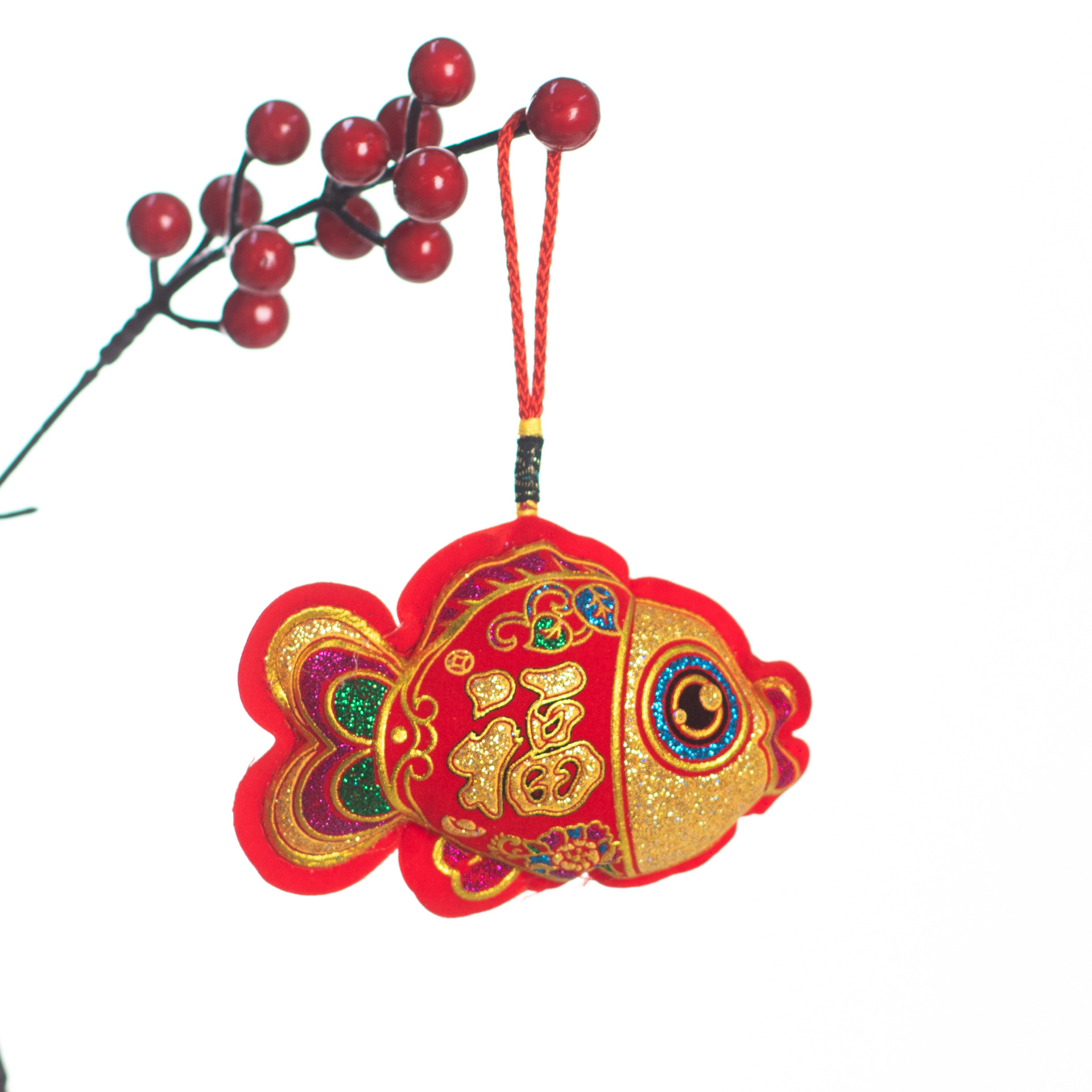 Año Nuevo bambú pequeño colgante linterna hecha a mano DIY material de cuerda colorida linterna Festival de Primavera auspiciosa escoba colgante