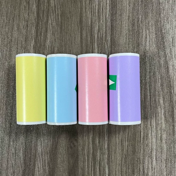4 rolls of colored self-adhesive (yellow pink, blue and purple)
