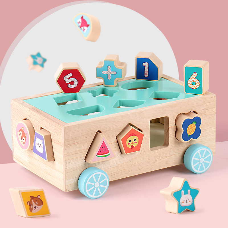 Rompecabezas de madera, bloques de construcción, educación temprana para bebés y niños pequeños, sabiduría, diversión, formas cambiantes, manos, cerebro, juguetes de ensamblaje de rompecabezas de partículas grandes