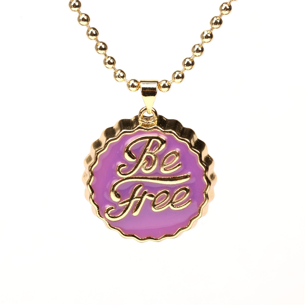 wholesale jewelry drip oil bottle cover pendant copper necklace nihaojewelry