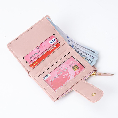  New Creative Zipper Coin Purse Korean Style Multi-Card Slot Student Wallet Fashion Short Wallet for Women