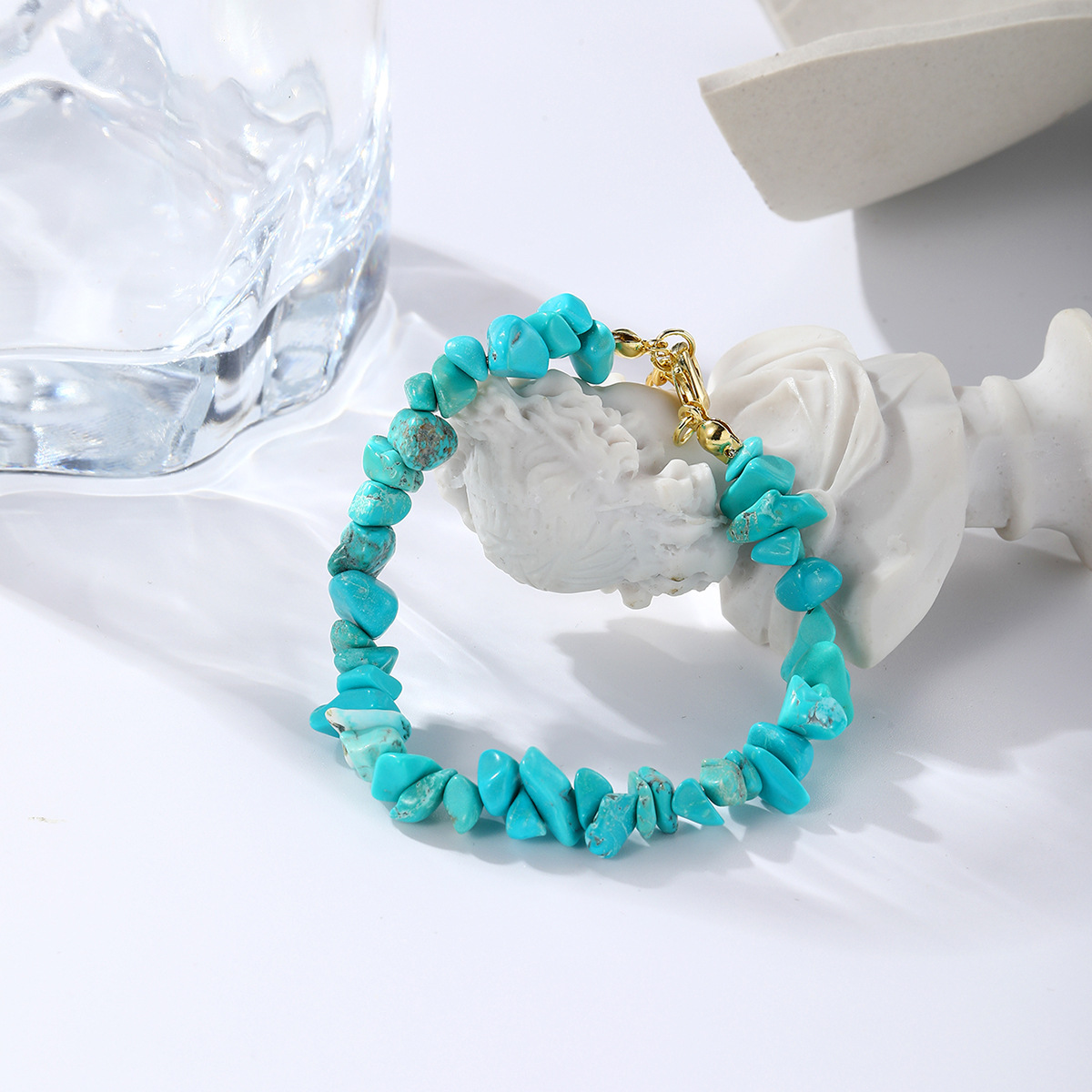 jewelry Bohemian colored gravel bracelet jewelry natural stone bracelet_voghion.com