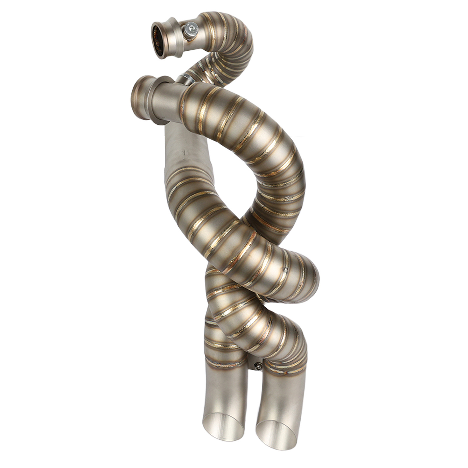 Suitable for Triumph Bobber Modified Retro Motorcycle Twist Exhaust Pipe Stainless Steel Exhaust Pipe Front Exhaust