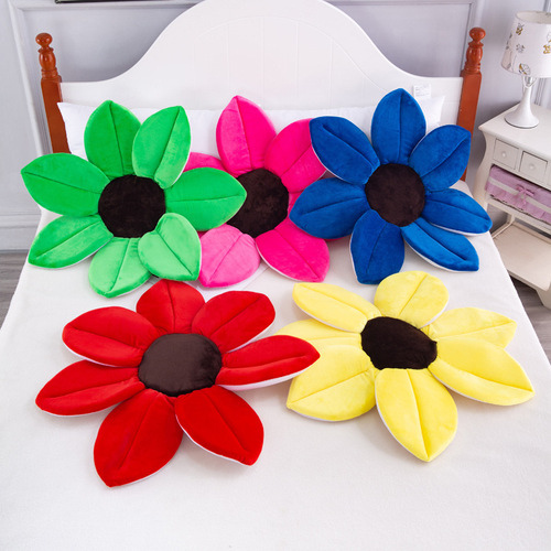 Creative new bath flower bath mat cute cartoon simulation flower cushion plush toy creative sofa dining chair cushion