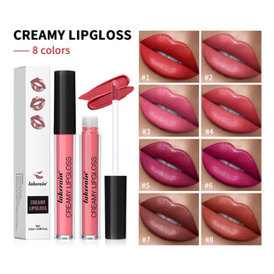 Lakerain Cross-Border 8-Color Matte Lip Glaze Long-Lasting Waterproof Non-Stick Cup Cream Matte Lip Gloss Lip Glaze
