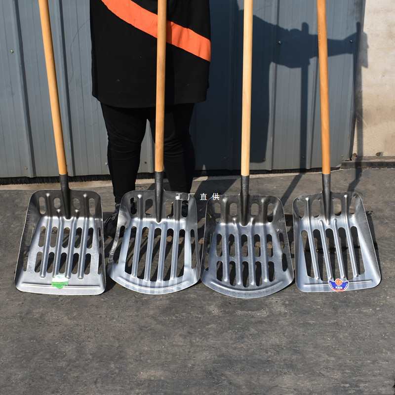 锰钢农用玉米铁锹家用晾晒粮食铲新款镂空花生筛土锹加厚雪铲饲料