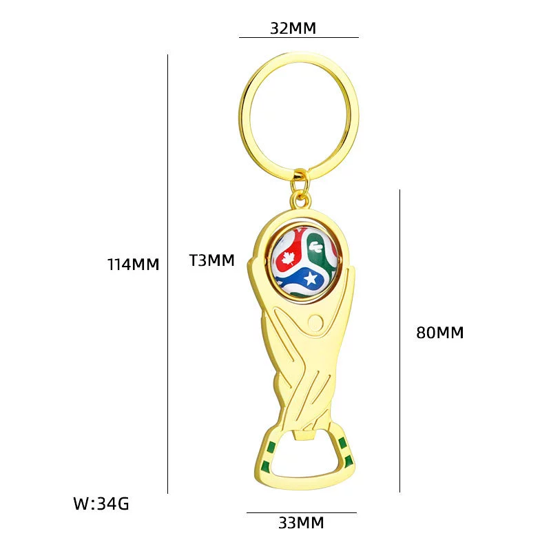2026 US-Canada-Mexico World Cup Football Pendant Customized Five Major League Football Key Chain Fans’ Supporting Souvenirs