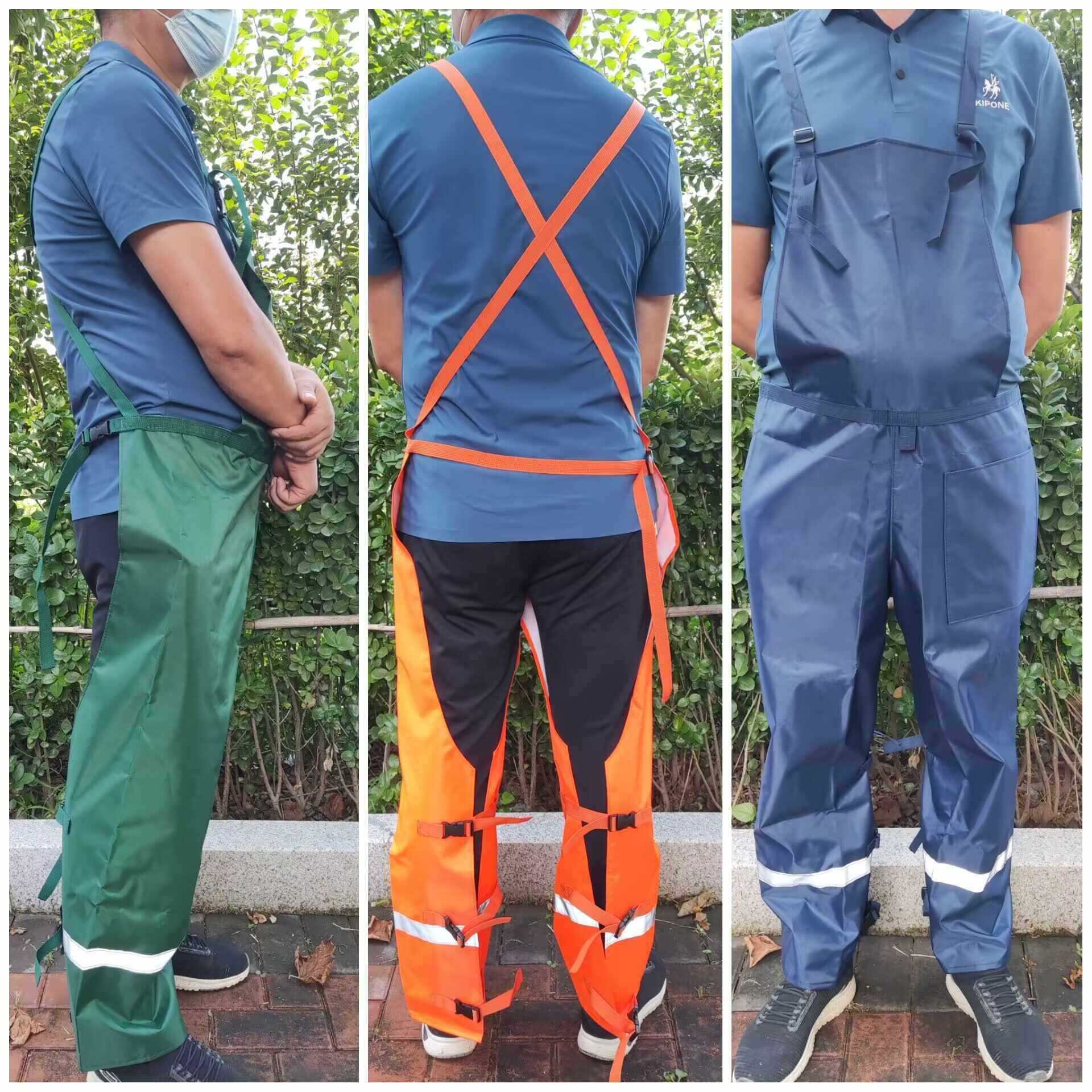 Pantalones de corte de césped al aire libre ropa de polvo industrial y agrícola pantalones de cinturón de hombro de jardín de protección laboral botón de pierna