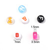 Acrylic Drip oil letter beads color transparent single beads loose bead signature bead DIY accessories puzzle English beads