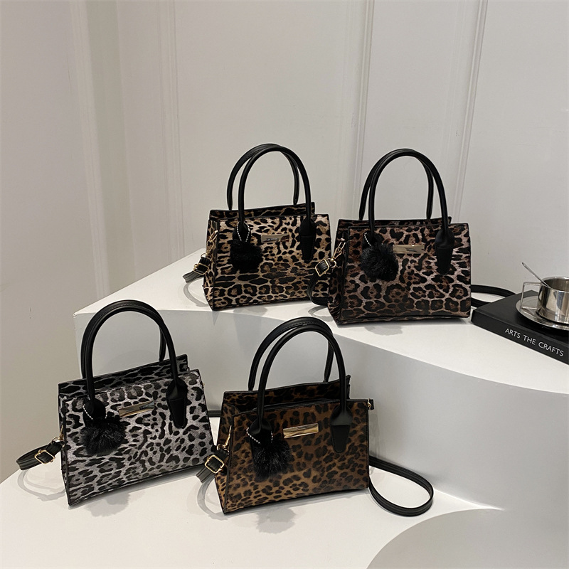 2024, nuevo leopardo personalidad bolso de hombro, moda casual, bolso de moda, bolso de moda, bolso pequeño, bolso cuadrado
