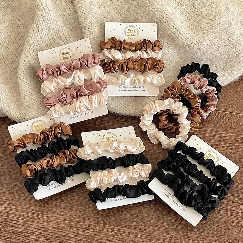 Alta sensibilidad al temperamento satén anillo de cabello de intestino para mujeres 2025 nuevo cabello de cola de caballo de correa de correa de cabeza coreana tocado de cabello