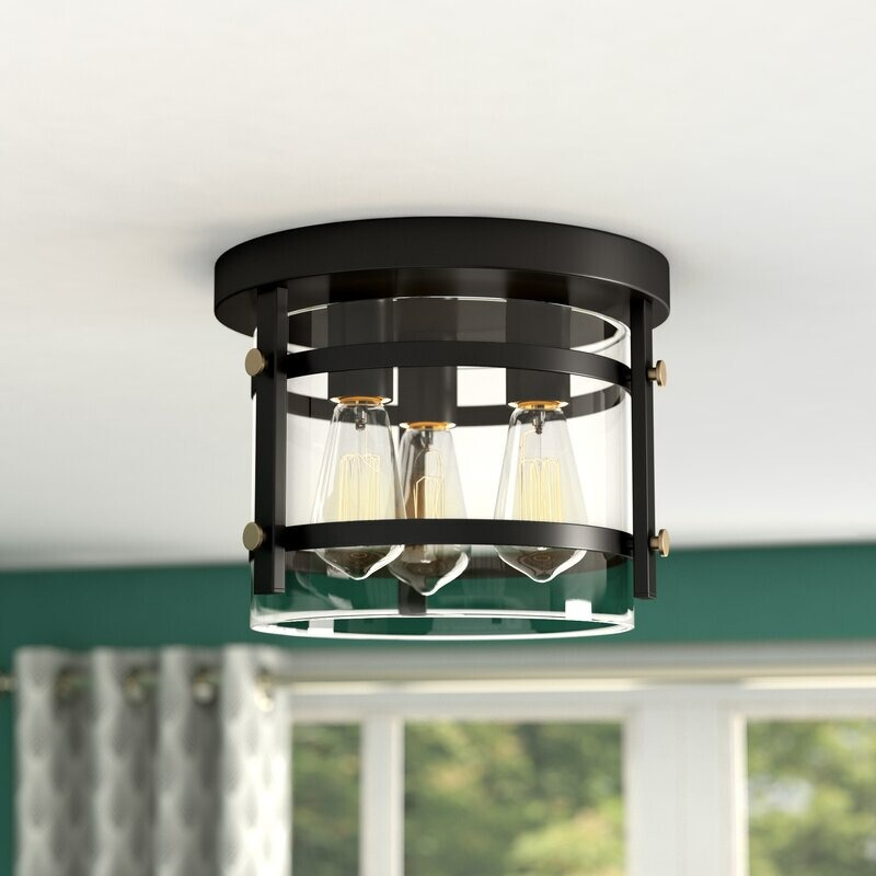 Ceiling lamp cross-border wayfair Amazon study bedroom living room aisle ceiling American creative round frame