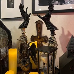 跨境新款恶魔手摆件鬼屋密室逃脱女巫手掌装饰品万圣节场景道具
