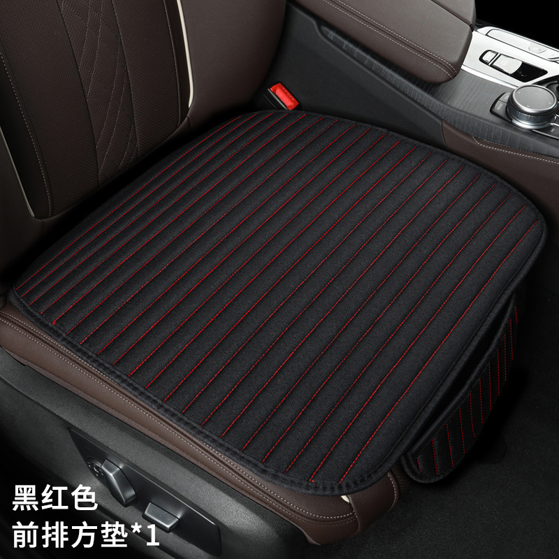 2024 cross-border new striped linen three-piece seven-piece car cushion four seasons universal linen cushion