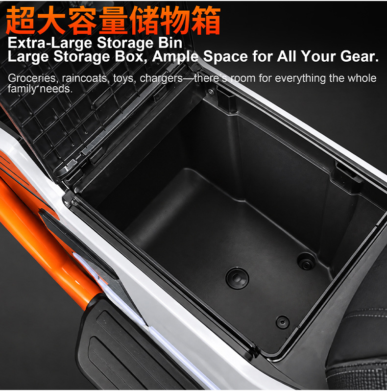 Cross-Border Wholesale U2 Electric Scooter with Integrated Seat and Rear Box, Specially Designed for Food Delivery, with Ultra-Long Battery Life