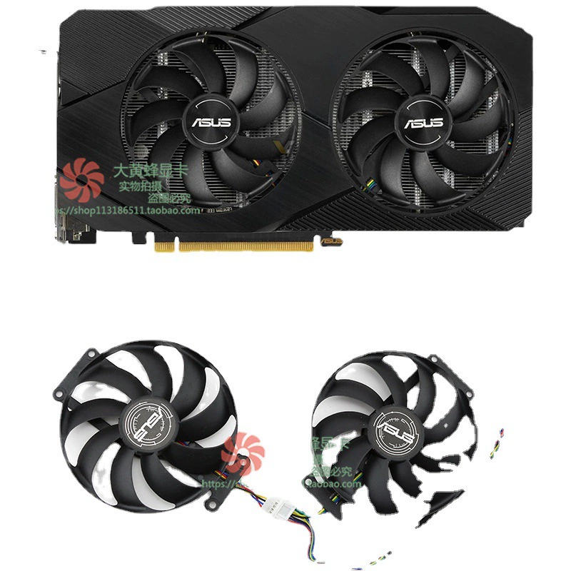 Совместимый вентилятор для видеокарт ASUS GTX1660 / 1660Ti / Super / RTX 2060 / 2070, модель FDC10H12S