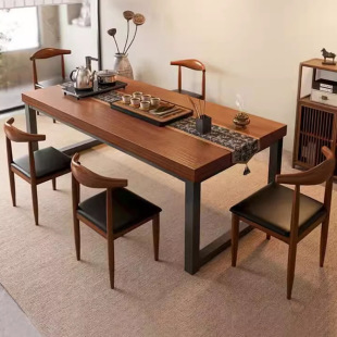 Tea Table and Chair Set One-in-one Table Five-chair New Chinese-style Simple Large-board Table Conference Table Negotiation Table Tea-making Table Balcony Tea Table
