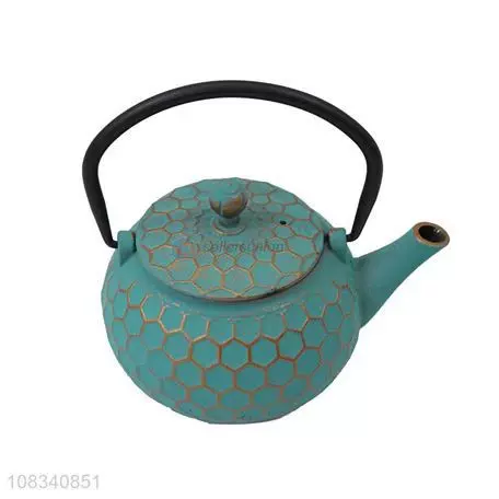 天青色复古国风茶壶煮茶铸铁壶文人家用烧水泡茶提梁壶可定颜色
