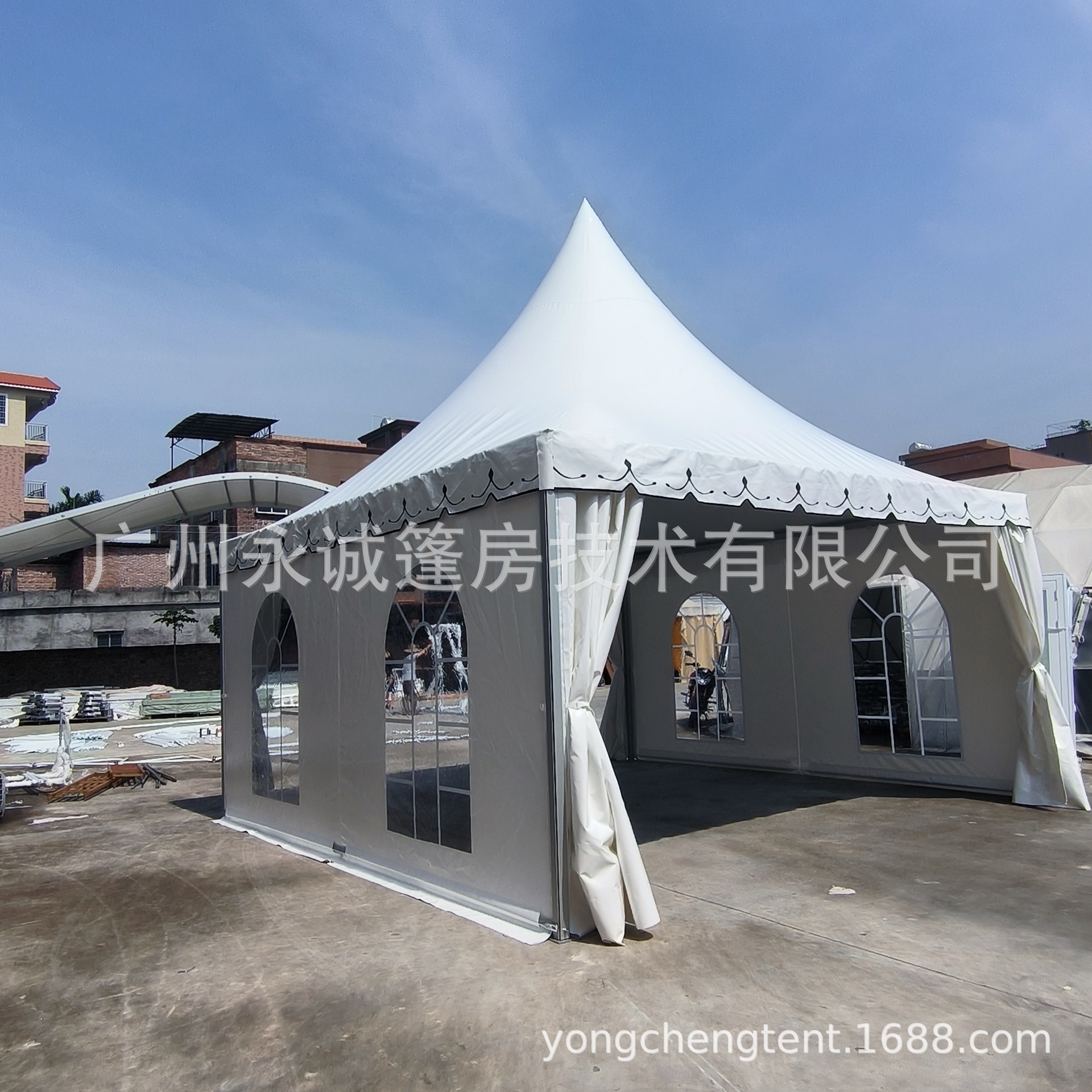 展会摊位尖顶帐篷outdoor resturant pagoda tent 宝塔帐篷厂家