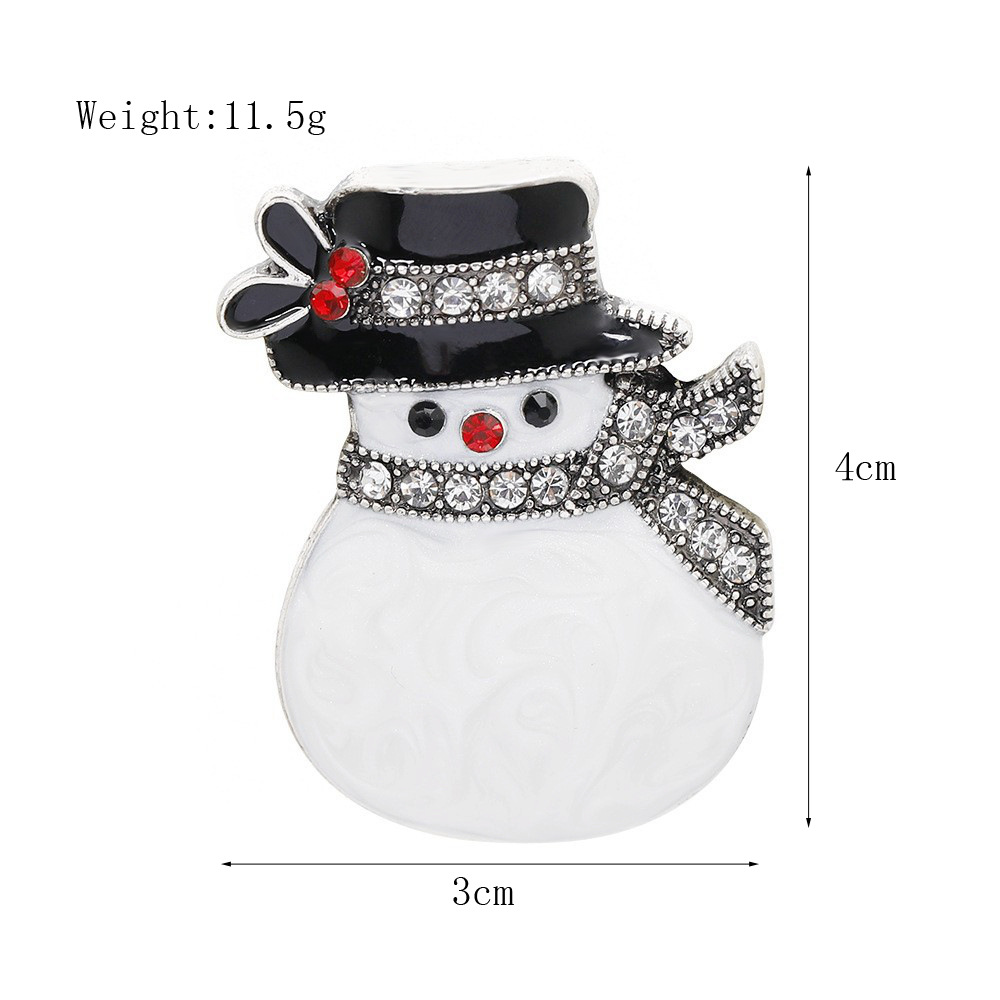 Christmas Brooch Set Festive Festive Tree And Snowman Design_voghion.com