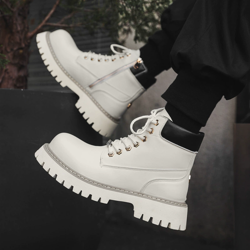 Ботинки Martin мужские толстые подошвы увеличены в британском стиле