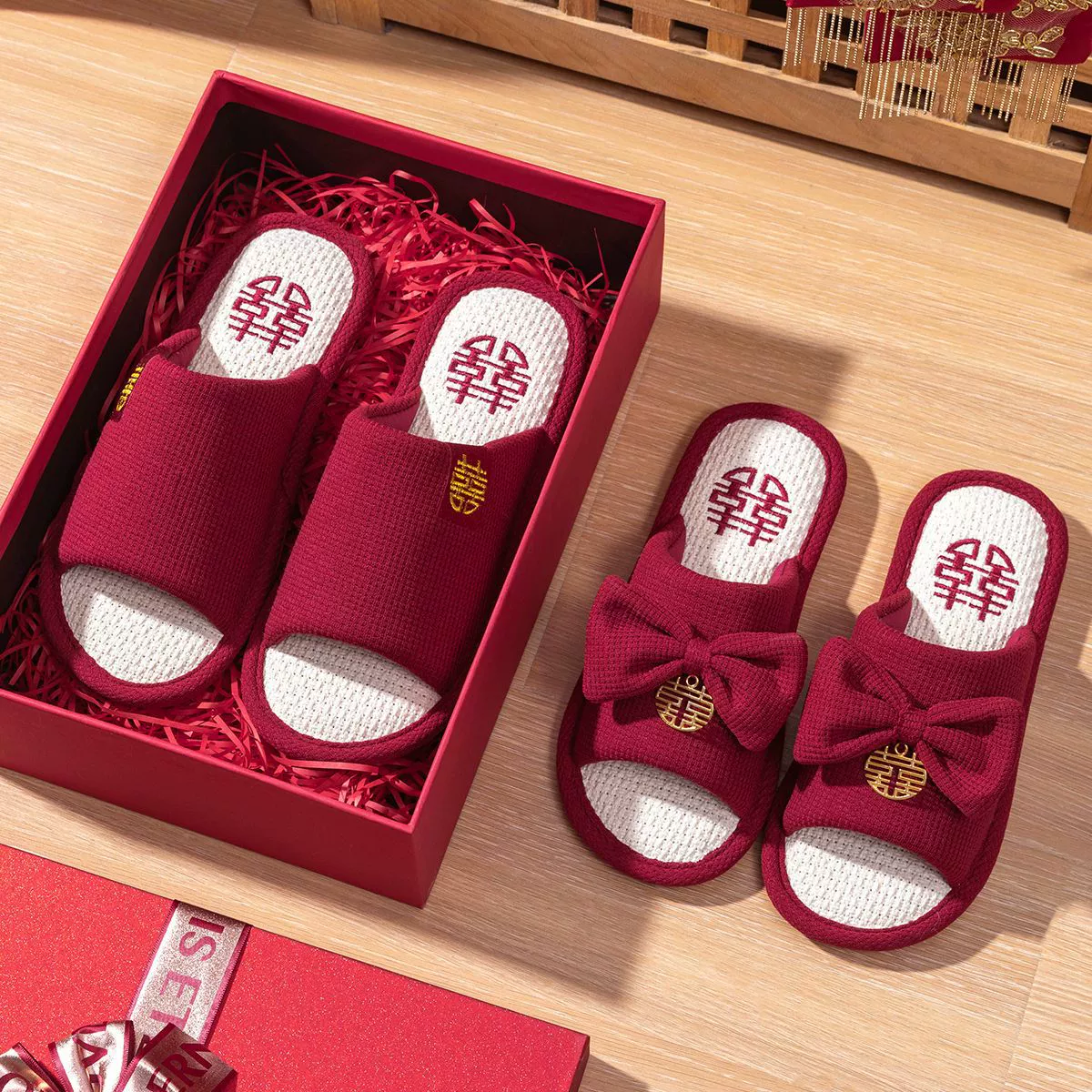 Summer festive slippers for bride for beloved, high-quality style