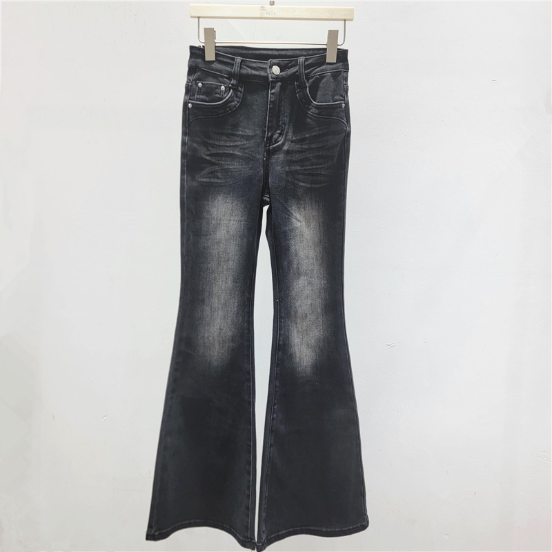 Alta sensación tridimensional decoración micropantalones jeans para mujeres 2026 primavera nuevos pantalones jeans elásticos delgados