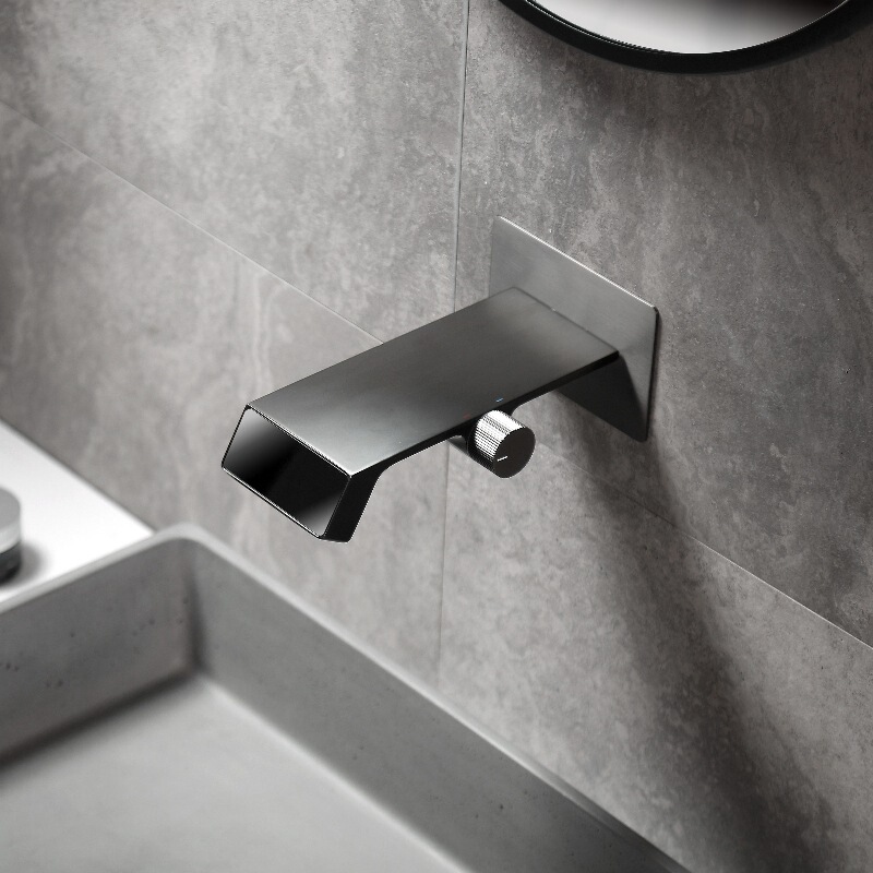Cross-Border Export Bathroom Classy Digital Display Concealed Hidden Wall Basin Waterfall Faucet with Adjustable Hot and Cold Cross-Border Export Bathroom Classy Digital Display Concealed Hidden Wall Basin Waterfall Faucet with Adjustable Hot and Cold