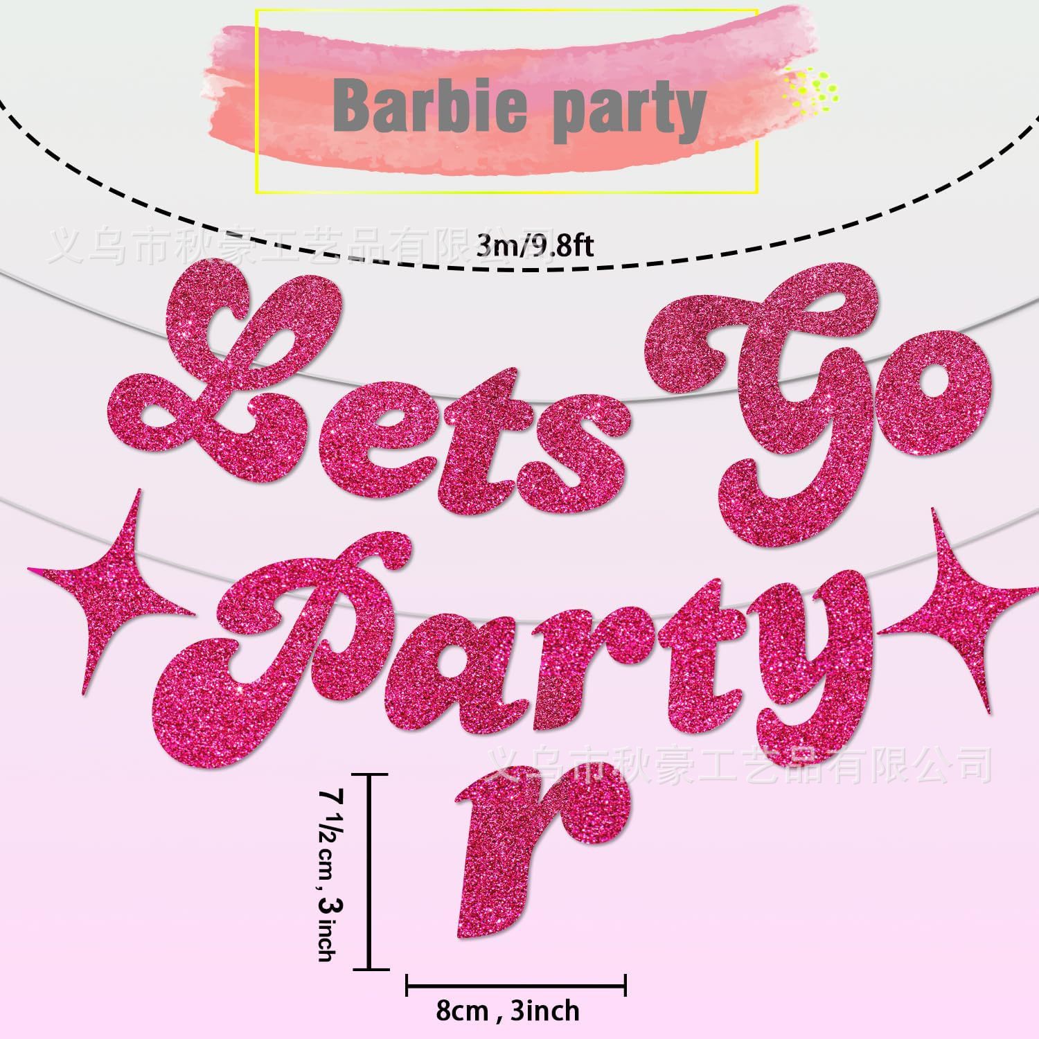 2024 fiesta nueva fiesta rosa fiesta temática roja Lets ir fiesta fiesta banner decoración despedida de soltera